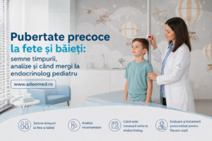 Pubertate precoce la fete și băieți: semne timpurii, analize și când mergi la endocrinolog pediatru