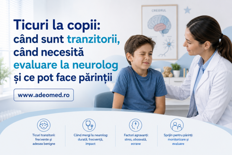 Ticuri la copii: când sunt tranzitorii, când necesită evaluare la neurolog și ce pot face părinții